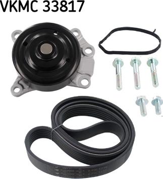 SKF VKMC 33817 - Pompa acqua + Kit cinghia Poly V autozon.pro