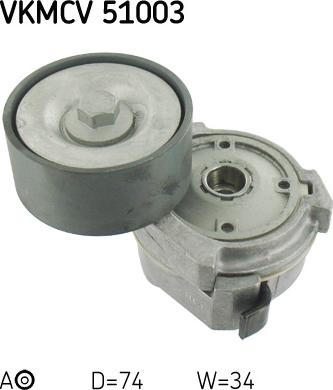 SKF VKMCV 51003 - Galoppino / Guidacinghia, Cinghia Poly-V autozon.pro