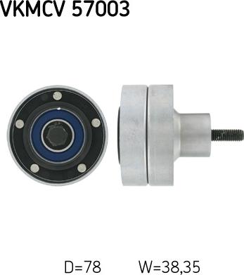 SKF VKMCV 57003 - Galoppino / Guidacinghia, Cinghia Poly-V autozon.pro