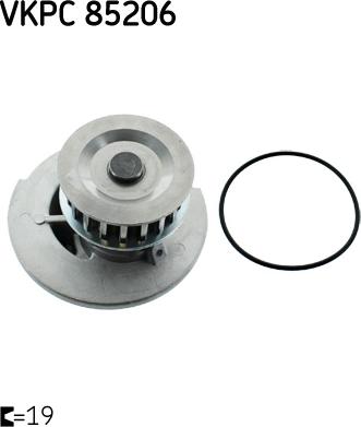 SKF VKPC 85206 - Pompa acqua autozon.pro