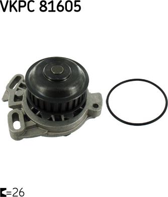 SKF VKPC 81605 - Pompa acqua autozon.pro