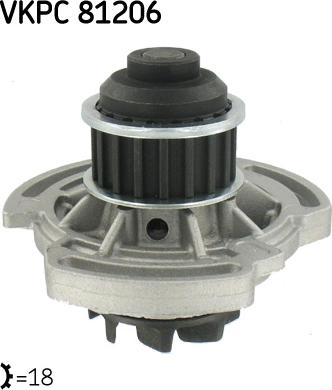 SKF VKPC 81206 - Pompa acqua autozon.pro