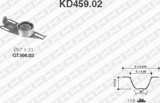 SNR KD459.02 - Kit cinghie dentate autozon.pro