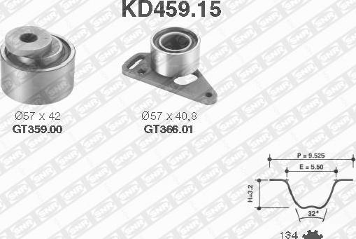 SNR KD459.15 - Kit cinghie dentate autozon.pro