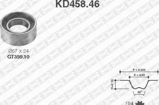 SNR KD458.46 - Kit cinghie dentate autozon.pro