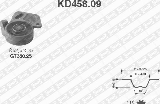 SNR KD458.09 - Kit cinghie dentate autozon.pro