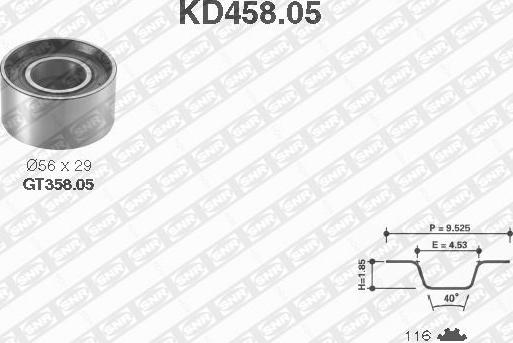 SNR KD458.05 - Kit cinghie dentate autozon.pro