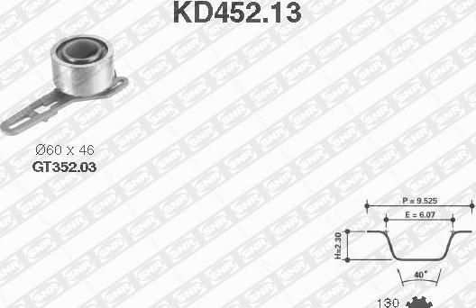 SNR KD452.13 - Kit cinghie dentate autozon.pro