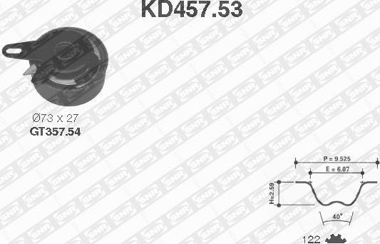 SNR KD457.53 - Kit cinghie dentate autozon.pro