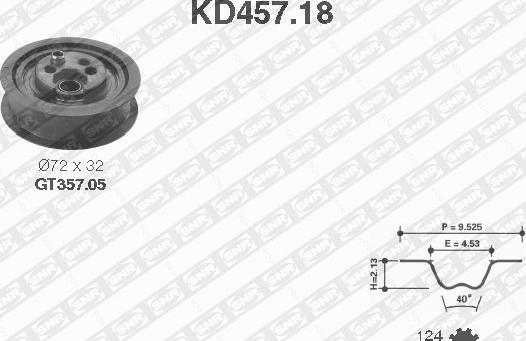 SNR KD457.18 - Kit cinghie dentate autozon.pro