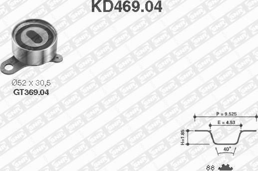 SNR KD469.04 - Kit cinghie dentate autozon.pro