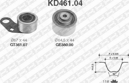 SNR KD461.04 - Kit cinghie dentate autozon.pro