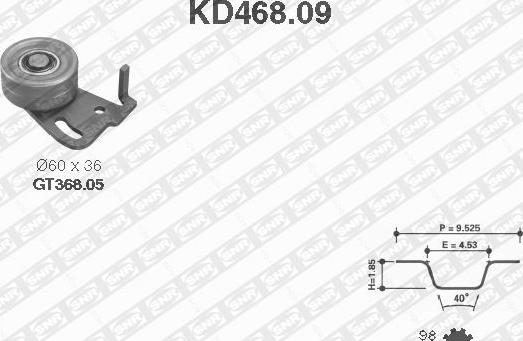 SNR KD468.09 - Kit cinghie dentate autozon.pro