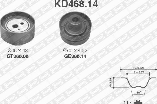 SNR KD468.14 - Kit cinghie dentate autozon.pro