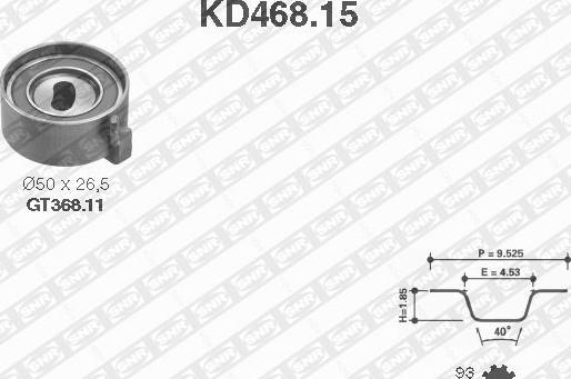 SNR KD468.15 - Kit cinghie dentate autozon.pro