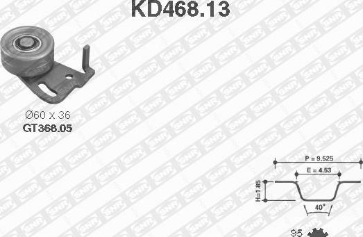 SNR KD468.13 - Kit cinghie dentate autozon.pro