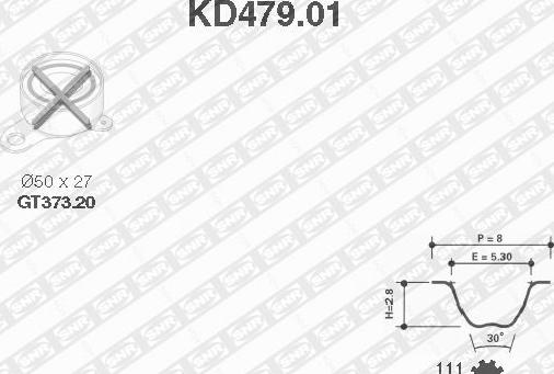 SNR KD479.01 - Kit cinghie dentate autozon.pro