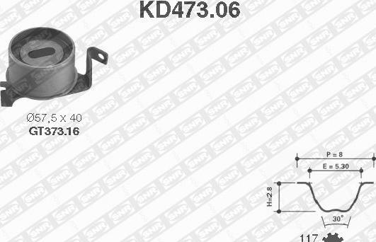 SNR KD473.06 - Kit cinghie dentate autozon.pro