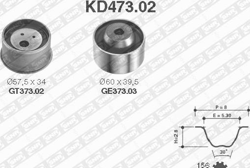 SNR KD473.02 - Kit cinghie dentate autozon.pro