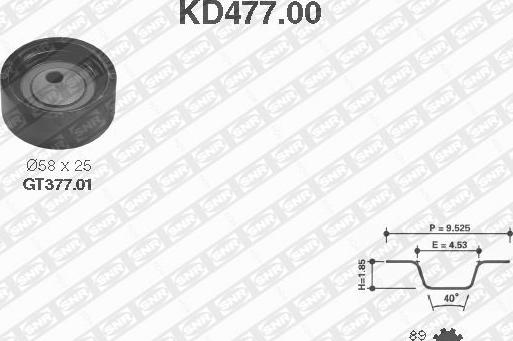 SNR KD477.00 - Kit cinghie dentate autozon.pro