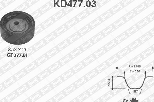 SNR KD477.03 - Kit cinghie dentate autozon.pro