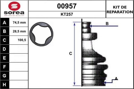 SNRA 00957 - Cuffia, Semiasse autozon.pro