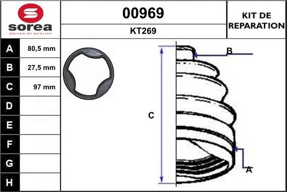 SNRA 00969 - Cuffia, Semiasse autozon.pro