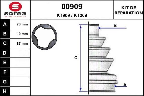 SNRA 00909 - Cuffia, Semiasse autozon.pro