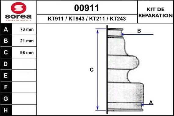 SNRA 00911 - Cuffia, Semiasse autozon.pro