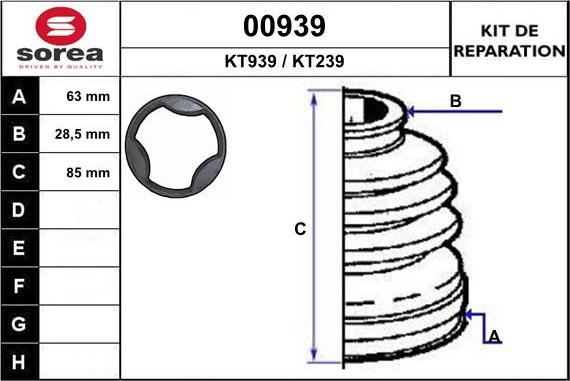 SNRA 00939 - Cuffia, Semiasse autozon.pro