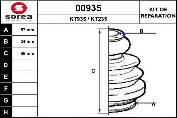 SNRA 00935 - Cuffia, Semiasse autozon.pro