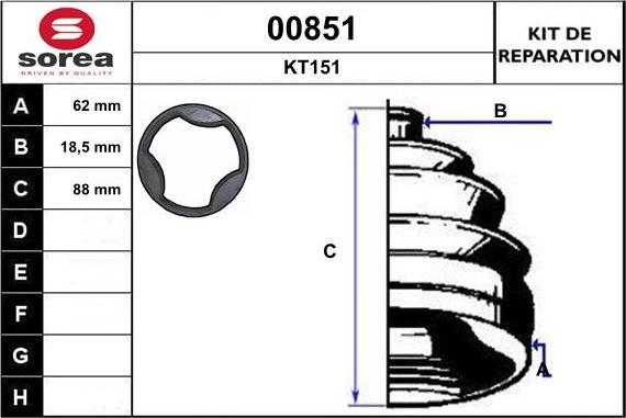 SNRA 00851 - Cuffia, Semiasse autozon.pro