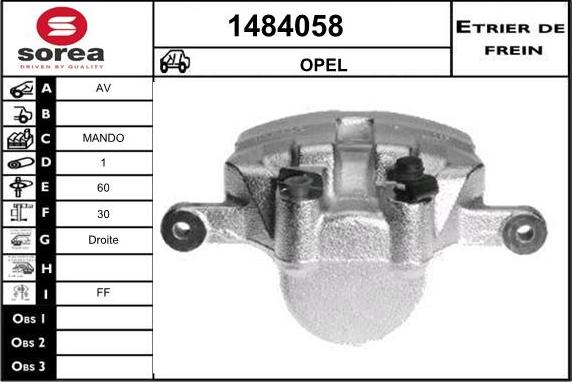 SNRA 1484058 - Pinza freno autozon.pro