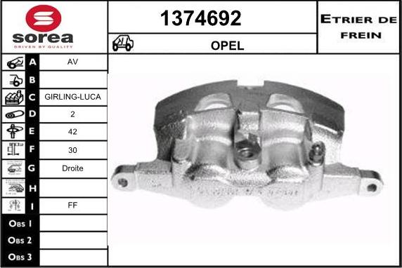 SNRA 1374692 - Pinza freno autozon.pro