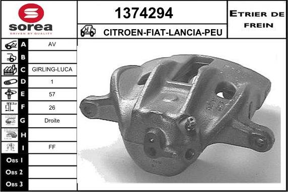 SNRA 1374294 - Pinza freno autozon.pro