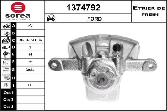 SNRA 1374792 - Pinza freno autozon.pro