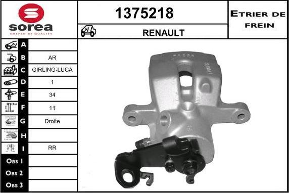 SNRA 1375218 - Pinza freno autozon.pro