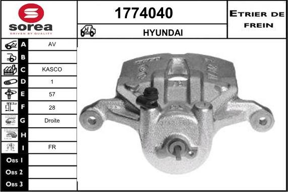 SNRA 1774040 - Pinza freno autozon.pro