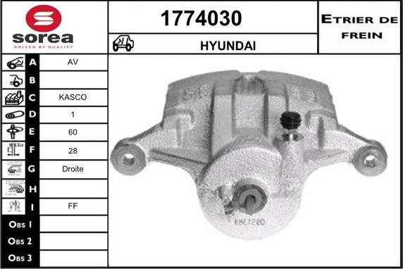 SNRA 1774030 - Pinza freno autozon.pro