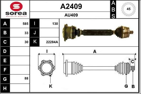 SNRA A2409 - Albero motore / Semiasse autozon.pro