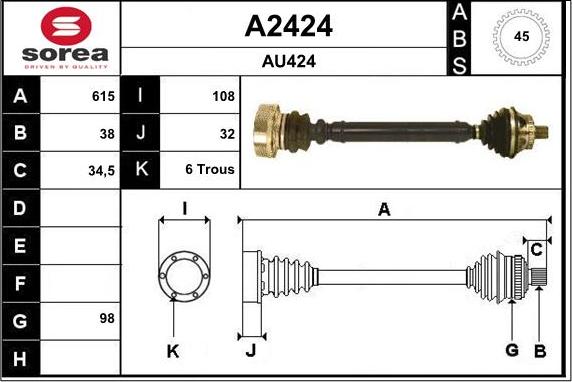 SNRA A2424 - Albero motore / Semiasse autozon.pro