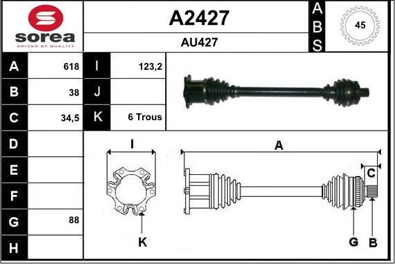 SNRA A2427 - Albero motore / Semiasse autozon.pro