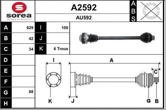 SNRA A2592 - Albero motore / Semiasse autozon.pro