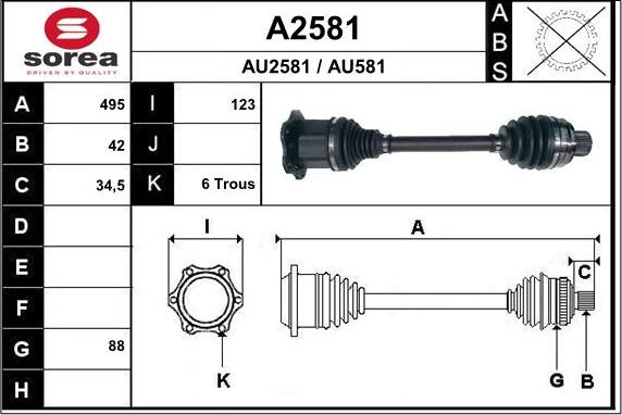 SNRA A2581 - Albero motore / Semiasse autozon.pro