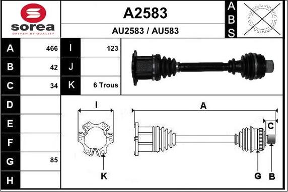 SNRA A2583 - Albero motore / Semiasse autozon.pro