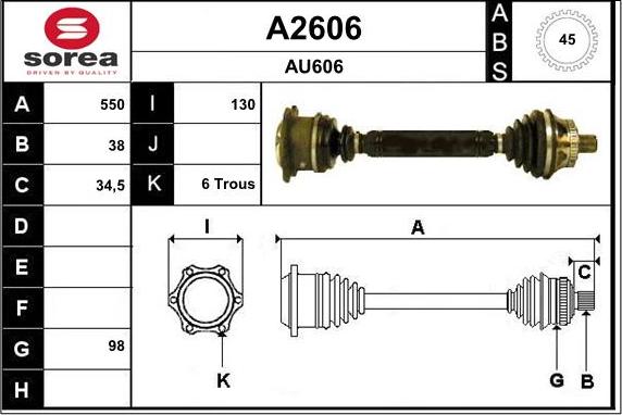 SNRA A2606 - Albero motore / Semiasse autozon.pro