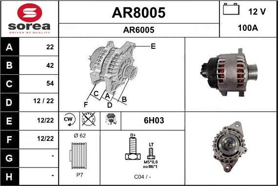 SNRA AR8005 - Alternatore autozon.pro