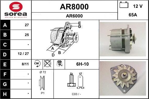 SNRA AR8000 - Alternatore autozon.pro