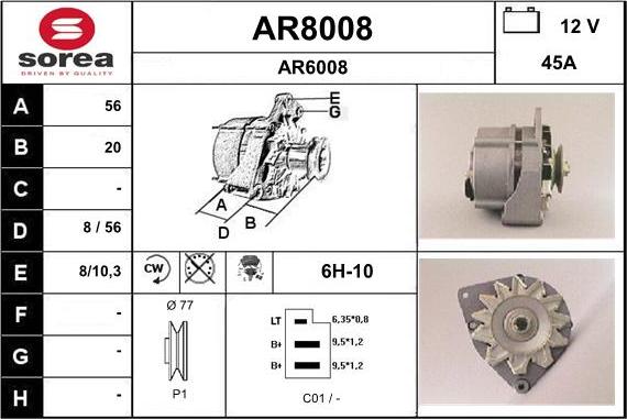 SNRA AR8008 - Alternatore autozon.pro