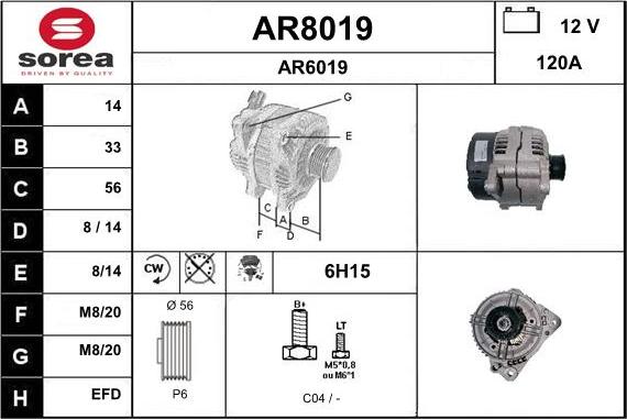 SNRA AR8019 - Alternatore autozon.pro